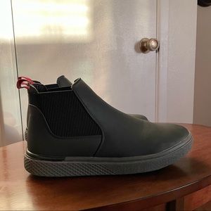 NEW Men’s Casual Comfortable Slip-on Ankle Chelsea Boots, Black PU 10 M